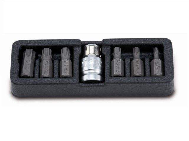набор бит "torx" 1/2" т25-т55 + переходник 1/2" 7пр. toptul gaat0705 от BTSprom.by