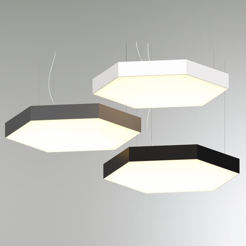 светильник светодиодный rve-lbx-hexa-800-p 68вт 4000к 800х693х100мм подвесной бел. rvelektro rve00000360 от BTSprom.by