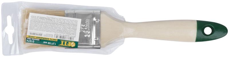  Кисть флейцевая "Хард" натур. светл. щетина дерев. ручка 1.5дюйм (38мм) FIT 01074 фото в каталоге от BTSprom.by