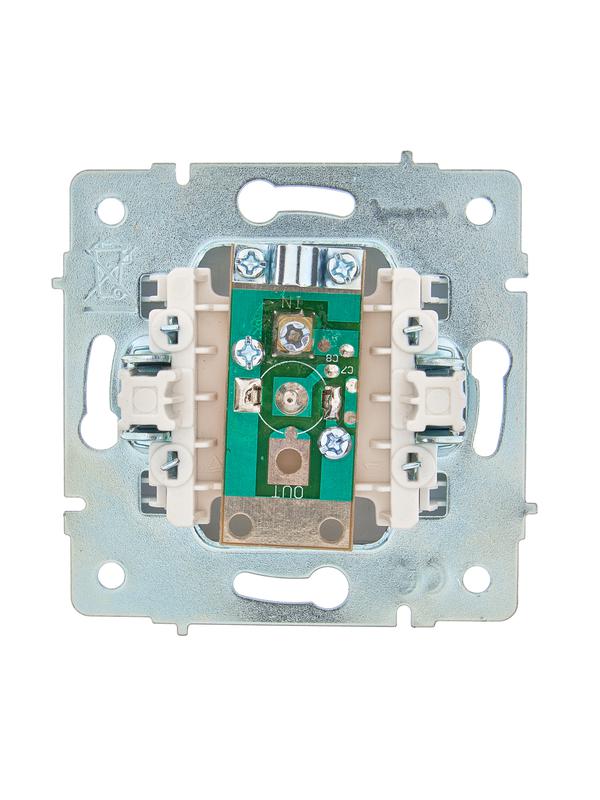  Розетка телевизионная оконечная TV СП ASTI IP20 механизм жемчуж./бел. перламутр. LEZARD 7081-3088-130 фото в каталоге от BTSprom.by