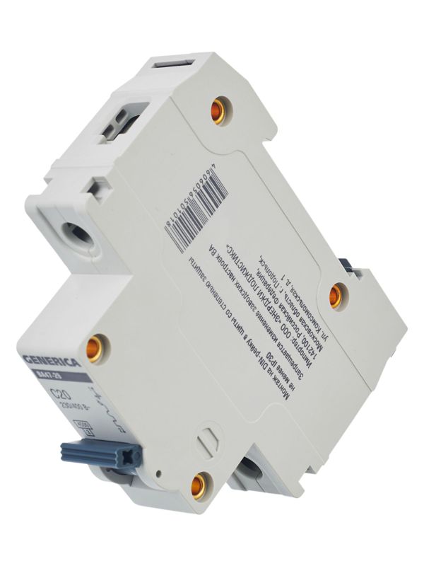  Выключатель автоматический модульный 1п C 20А 4.5кА ВА47-29 GENERICA MVA25-1-020-C фото в каталоге от BTSprom.by