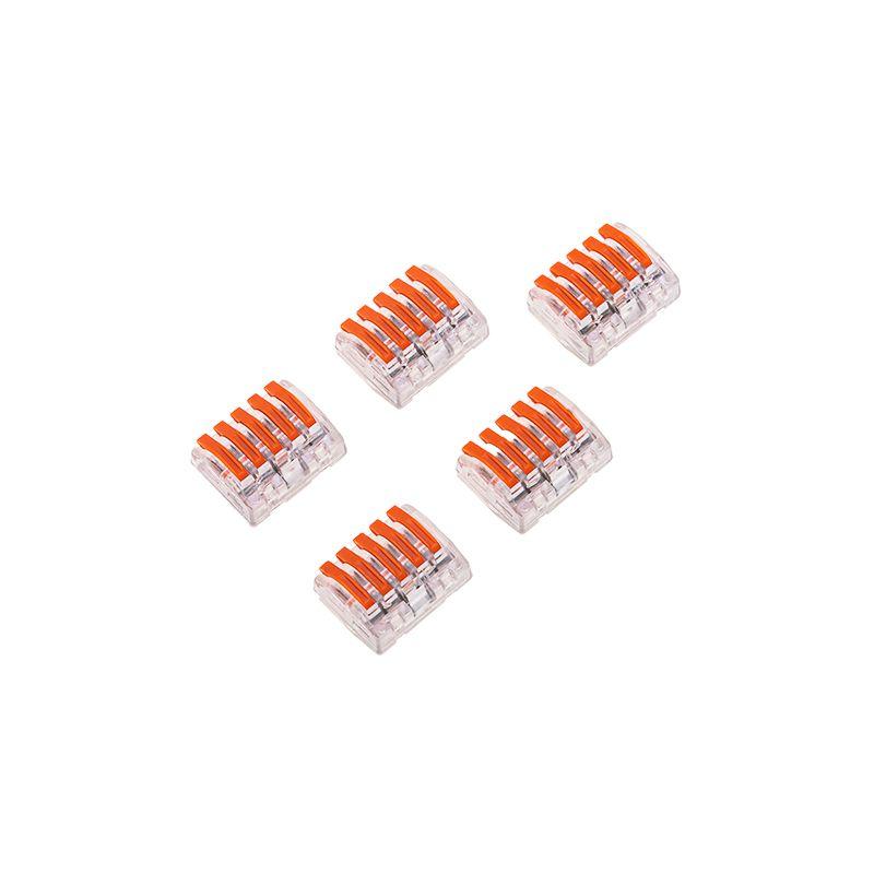  Клемма соединительная многоразовая 5-и проводная 0.08-4кв.мм прозр. (блист.5шт) Rexant 06-0205-B5 фото в каталоге от BTSprom.by