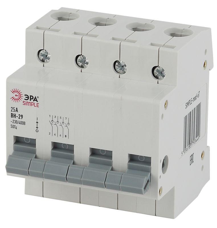выключатель нагрузки 4п 25а вн-29 simple-mod-68 эра б0039258 от BTSprom.by