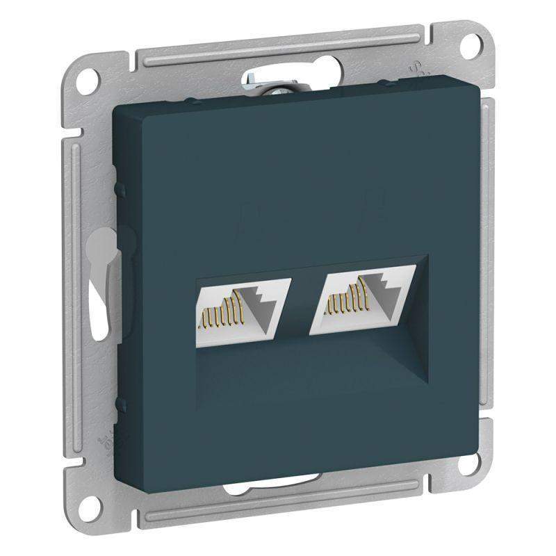 розетка компьютерная 2-м atlasdesign rj45 кат.5e механизм изумруд se atn000885 от BTSprom.by