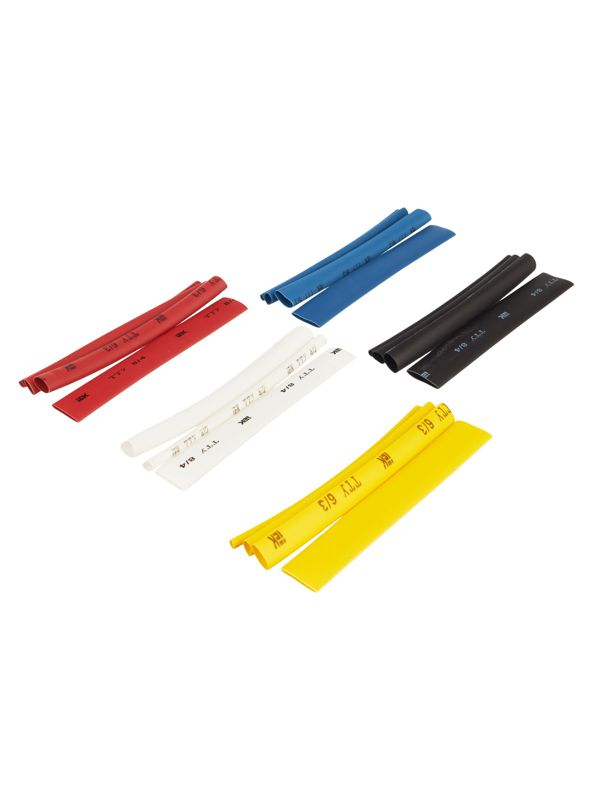  Набор трубок термоусадочных тонкостен. ТТУ 2/1; 4/2; 6/3; 8/4 (Ж; С; К; Ч; Б) 20х8см разноцвет. IEK UDRS-D2-D8-10-2 фото в каталоге от BTSprom.by