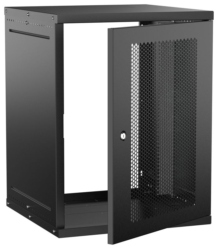 шкаф настенный 15u 600х600мм дверь перфорир. черн. generica lwe5-15u66-pf-g от BTSprom.by