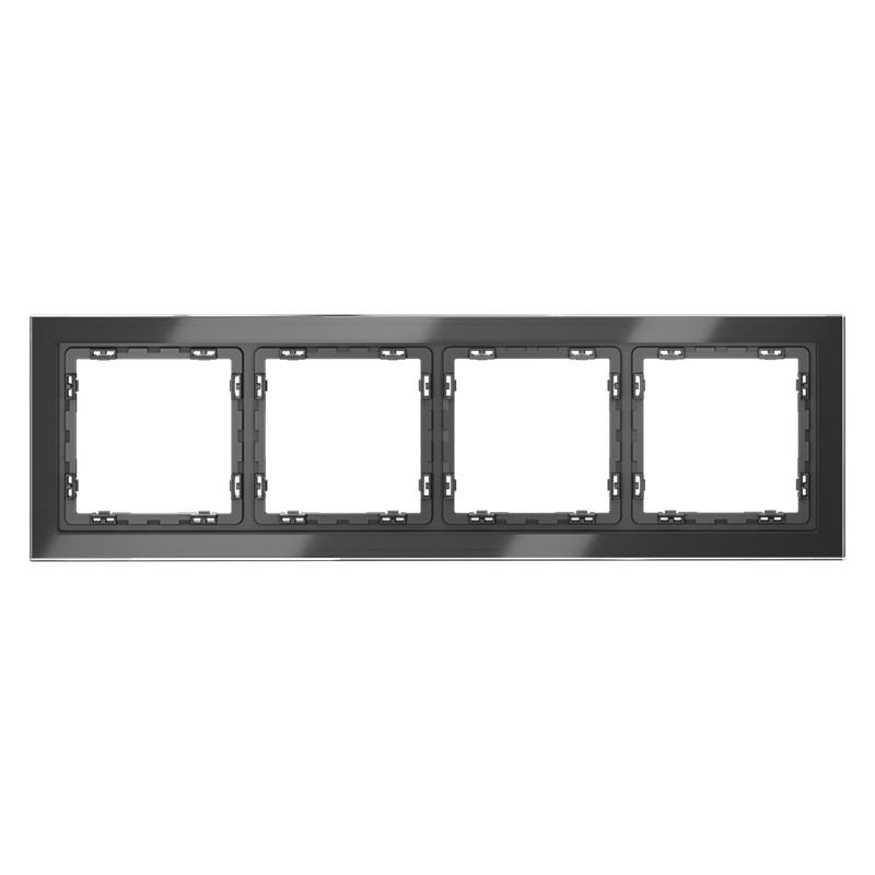 рамка 4-м s70 стеклян. графит voltum vls110407 от BTSprom.by