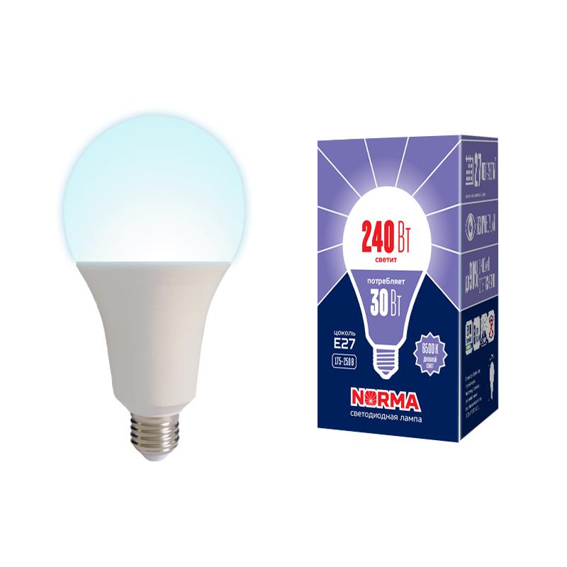 лампа светодиодная led-a95-30w/6500k/e27/fr/nr norma 30вт матовая 6500к холод. бел. e27 (упак. картон) volpe ul-00005606 от BTSprom.by