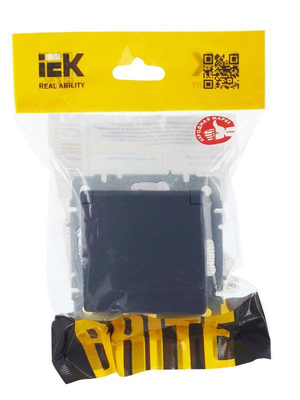  Розетка BRITE РСбш10-3-44-БрМ 16А IP44 с заземл. защ. шторки с крышкой механизм маренго IEK BR-R16-16-44-K35 фото в каталоге от BTSprom.by