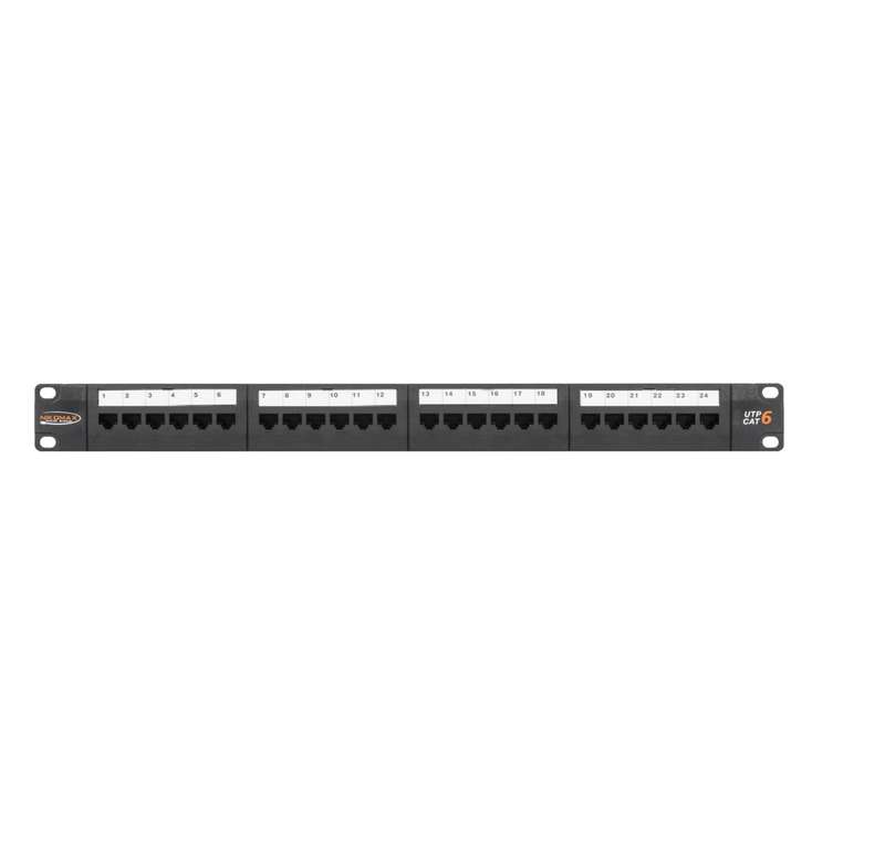 патч-панель 19дюйм 1u 24 порта кат.6 (класс e) 250мгц rj45/8p8c 110/krone t568a/b неэкран. с органайзером черн. nikomax nmc-rp24ue2-1u-bk от BTSprom.by