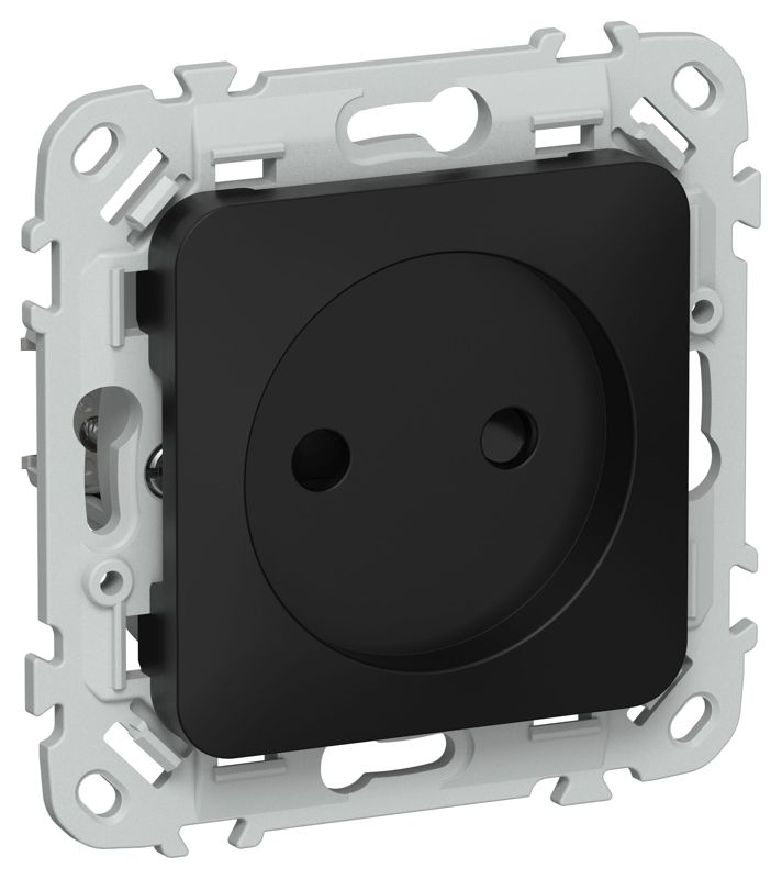 розетка сп flite рсш01-1-флч 10а без заземл. с защ. шторками безвинтовое крепление механизм черн. iek fi-r13-10-1-k02 от BTSprom.by