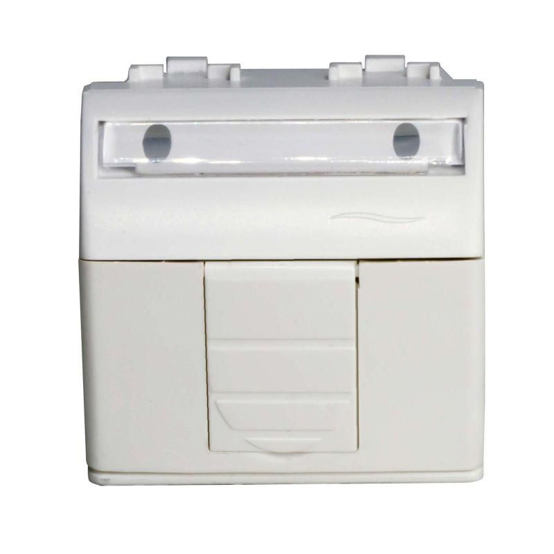 розетка компьютерная 1-м сп 2мод. brava rj45 кат.5e бел. dkc 76655b от BTSprom.by