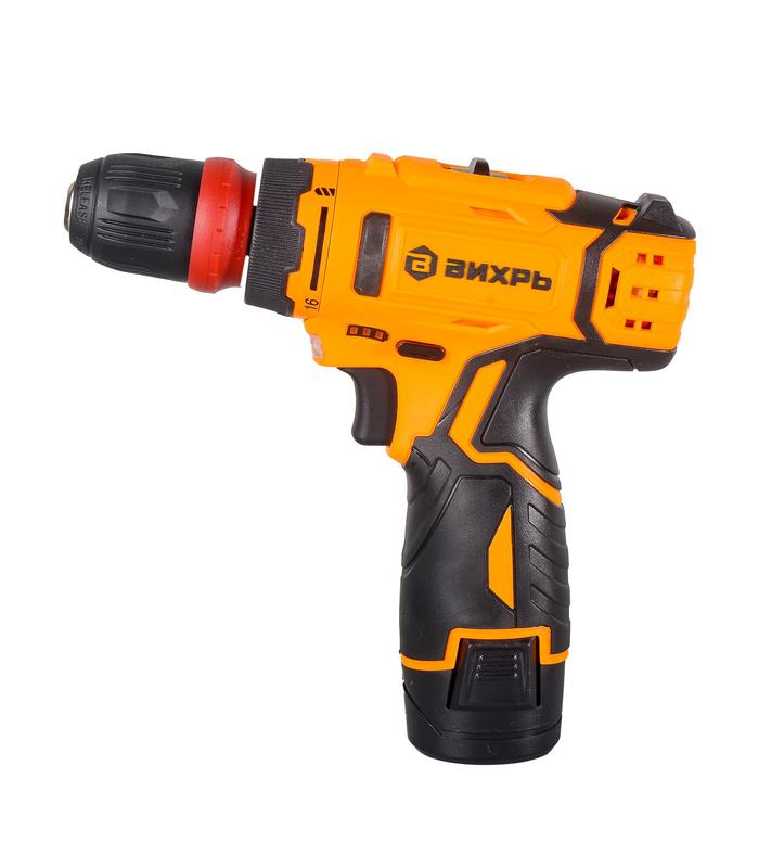  Дрель-шуруповерт аккумуляторная ДА-12Л-2КC (2.0А.ч) (съемный патрон) Вихрь 72/14/33 фото в каталоге от BTSprom.by