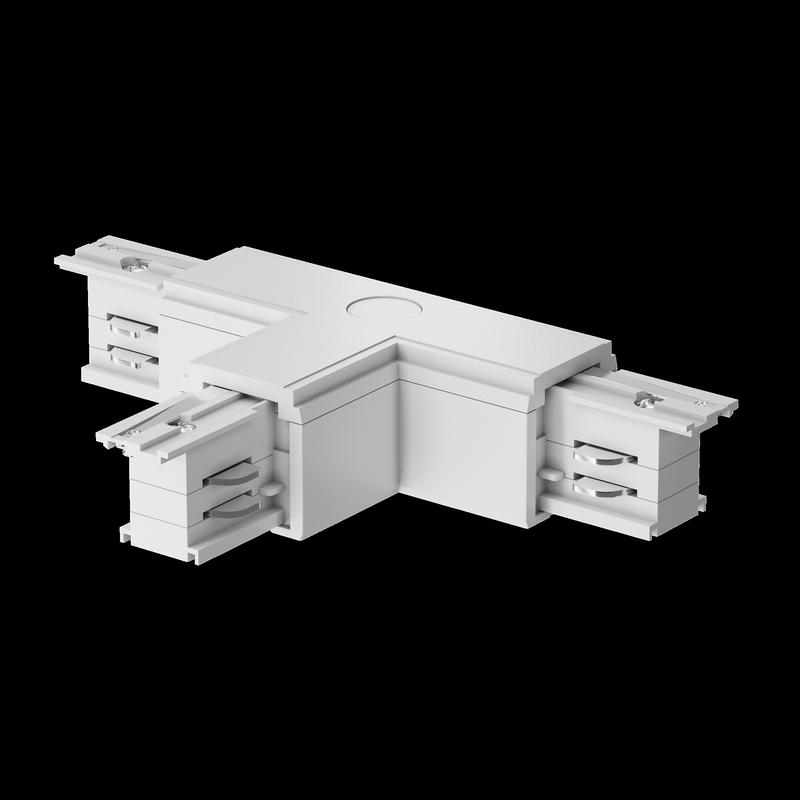  Коннектор Т-образный лев. Trinity бел. Voltega TRA-VGL005CT-31W-L фото в каталоге от BTSprom.by