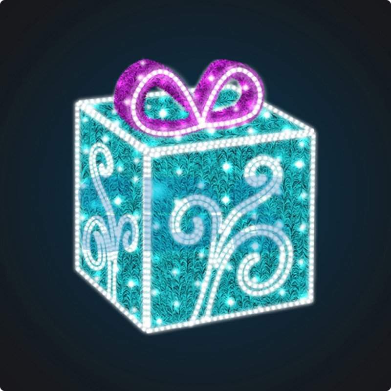 декоративная 3d фигура подарок 100 см белый от BTSprom.by