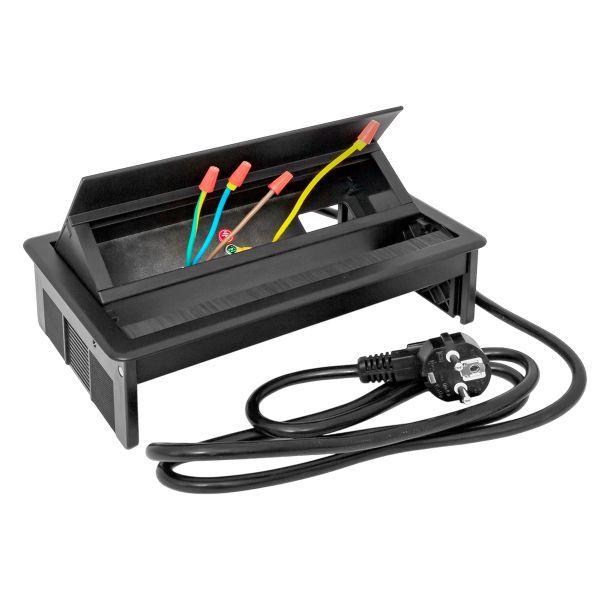  Блок розеточный встраиваемый настольный выдвижной 8 мод. черн. C-Line EKF cl-vnbv-8-b фото в каталоге от BTSprom.by