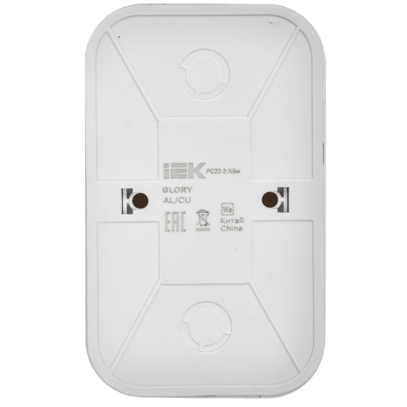  Розетка 2-м ОП GLORY РС22-2-ХБм 10А без заземл. без защ. шторок бел. матов. IEK ERH20-K01M-10 фото в каталоге от BTSprom.by