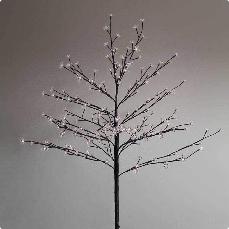 дерево комнатное "сакура", коричневый цвет ствола и веток, высота 1.2 метра, 80 светодиодов белого цвета, трансформатор ip44neon-night от BTSprom.by