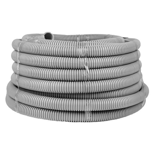 труба гофрированная пвх d32мм с протяжкой сер. (уп.25м) plast proxima ekf tg-z-32-25 от BTSprom.by