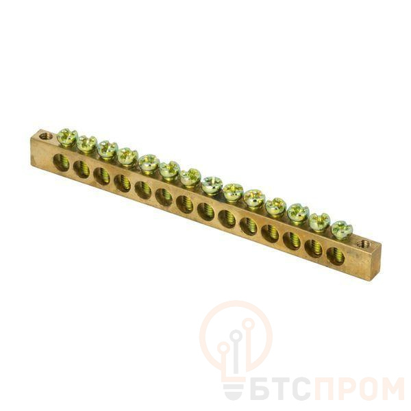 Шина PEN "ноль-земля" 6х9 14 отвер. латунь крепеж по краям розн. стикер PROxima EKF sn0-63-14-k-r фото в каталоге от BTSprom.by  Шина PEN "ноль-земля" 6х9 14 отвер. латунь крепеж по краям розн. стикер PROxima EKF sn0-63-14-k-r фото в каталоге от BTSprom.by