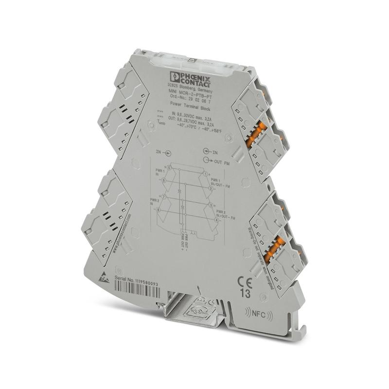 модуль питания клеммный mini mcr-2-ptb-pt phoenix contact 2902067 от BTSprom.by