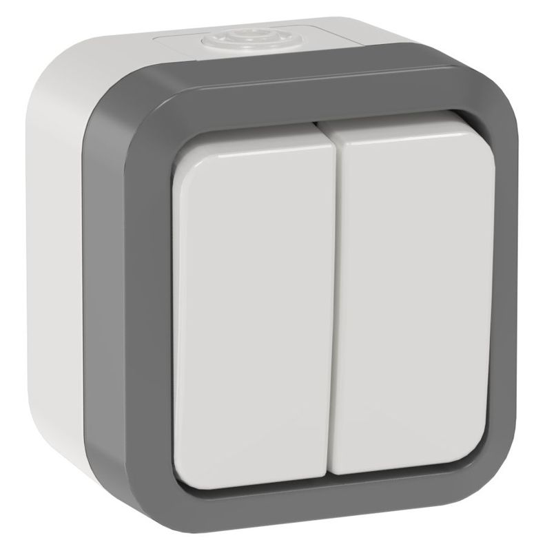 выключатель проходной 2-кл. оп tors ts225 10а ip55 сер./бел. iek ts-v22-0-10-55-k41 от BTSprom.by