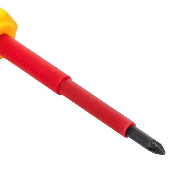  Отвертка PZ1х80мм Master 1000В Basic EKF pz-1-80-mas-in фото в каталоге от BTSprom.by