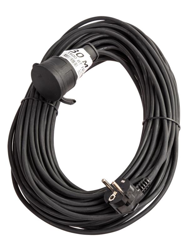 удлинитель-шнур 1х30м 10а ip44 3500вт 220-350в кг 2х1.0мм каучук космос yshksm30m-1g(10a)kg от BTSprom.by