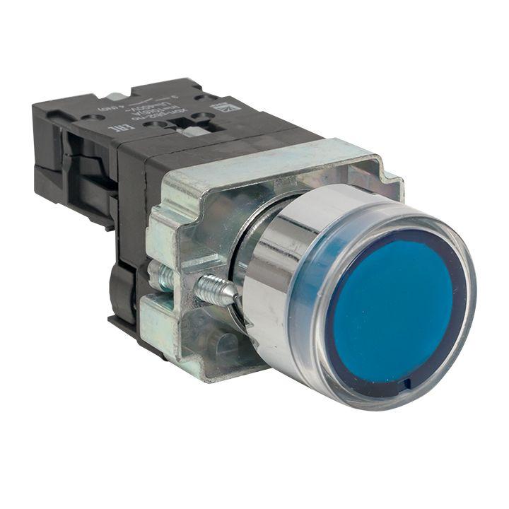 кнопка ba61 с подсветкой 230в син. no proxima ekf xb2-bw61-230 от BTSprom.by