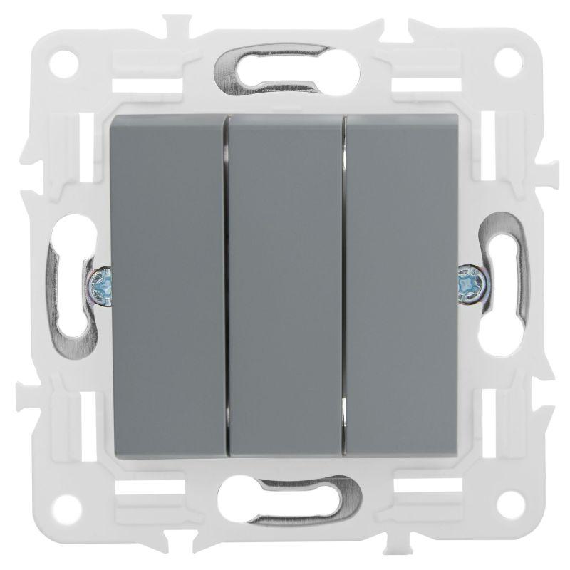  Выключатель 3-кл. SKANDY 10А SK-V11Gr сер. IEK SK-V30-0-10-K03 фото в каталоге от BTSprom.by