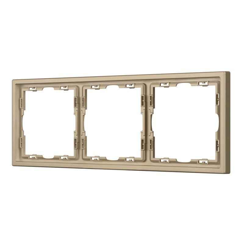 рамка 3-м frm-nobe-sfpl-3-gd пластик. зол. arlight 054221 от BTSprom.by