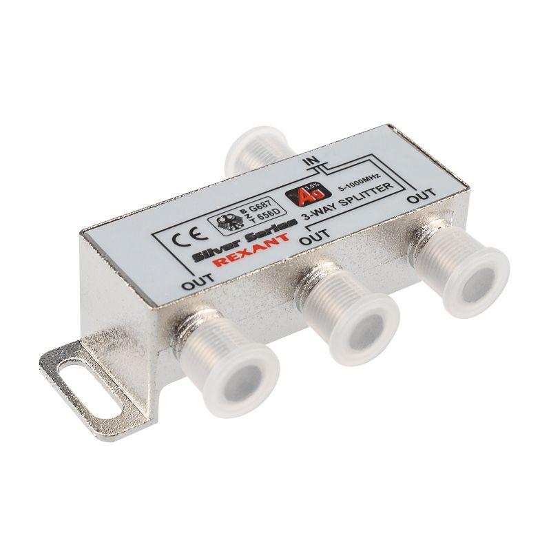 делитель тв "краб" х3+4шт f "box" 5-1000 мгц "silver" rexant 05-6102 от BTSprom.by