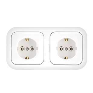 розетка 2-м сп ip20 с заземл. защ. шторки бел. bylectrica рс16-349 от BTSprom.by