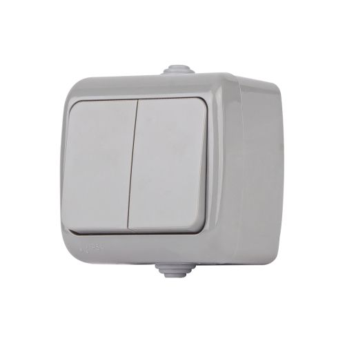  Выключатель 2-кл. ОП 10А 250В IP54 сер. Atlantic 5-104-03 Intro Б0050943 фото в каталоге от BTSprom.by