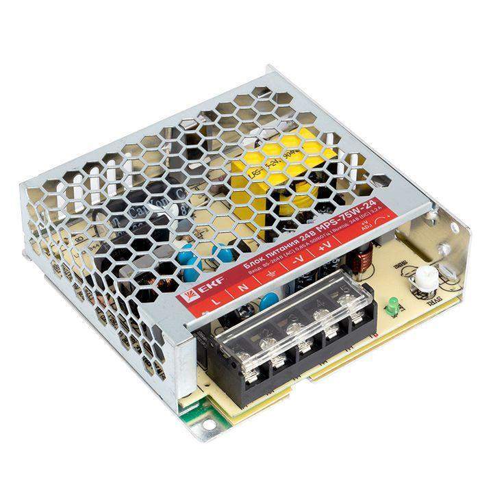  Блок питания 24В MPS-75W-24 PROxima EKF mps-75w-24 фото в каталоге от BTSprom.by