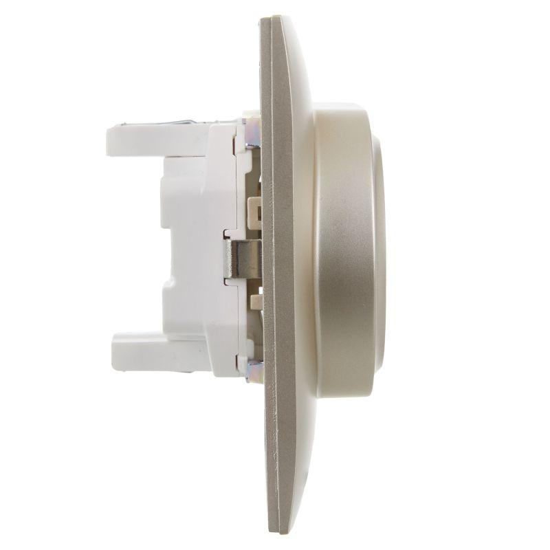  Розетка 2-м SKANDY 16А с заземл. без защ. шторок в сборе SK-R08Sh шампань IEK SK-R21-16-K37-F фото в каталоге от BTSprom.by