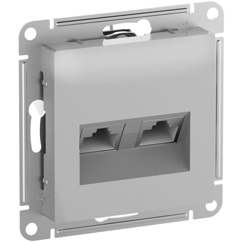 розетка компьютерная 2-м atlasdesign rj45 кат.6a механизм алюм. se atn000388 от BTSprom.by