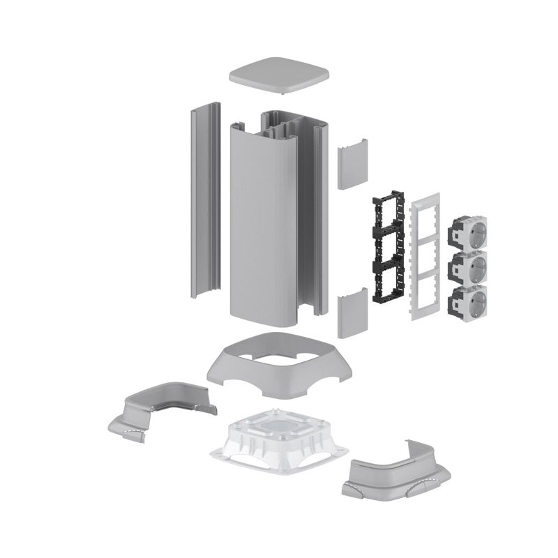  Мини-колонна 0.35м алюм. сер. метал. RAL 9006 DKC 19534 фото в каталоге от BTSprom.by