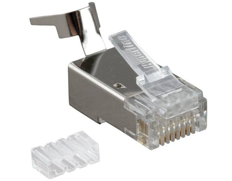 разъем rj45 8p8c кат.6 ftp plug-8p8c-uv-c6-tw-sh-10 экранир. универс. (уп.10шт) hyperline 49340 от BTSprom.by