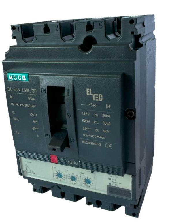  Выключатель автоматический MCCB BA-EL6-160L/3P 100А (электронный Micrologic 2.2 ICU:50KA) ELTEC 1222100 фото в каталоге от BTSprom.by