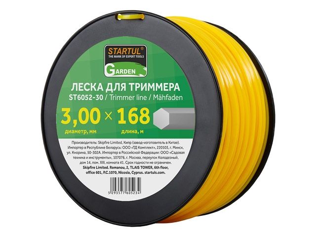 леска ф 3.0 мм х 168 м шестигр. сеч. startul garden st6052-30 от BTSprom.by