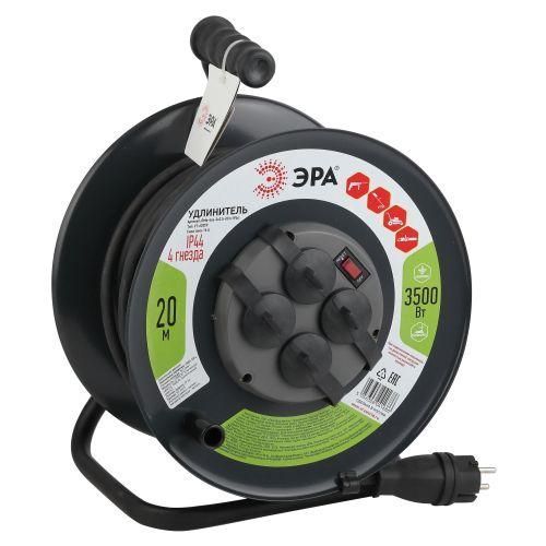 удлинитель на метал. катушке 4х20м с заземл. 16а ip44 rmx-4es-3х2.5-20m-ip44(kg) кг 3х2.5 эра б0043057 от BTSprom.by