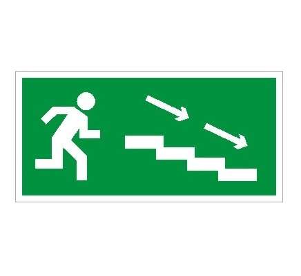 пиктограмма "по лестнице вниз направо" пэу 004 335х165 pc-l ст 2502000890 от BTSprom.by