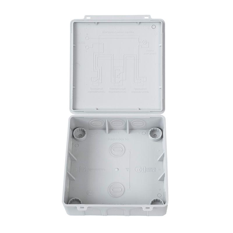  Коробка распределительная ОП 100х100х30 (HF) для прям. монтажа двухкомп. безгалоген. (уп.48шт) Промрукав 60-0302 фото в каталоге от BTSprom.by