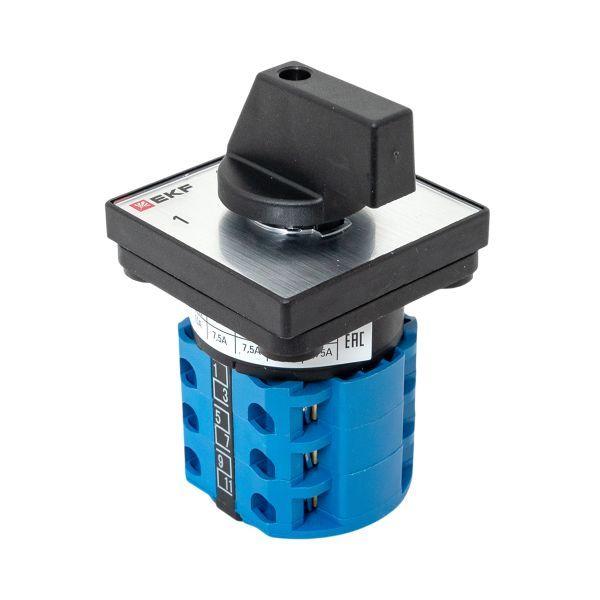  Переключатель кулачковый ПК-1-23 3П 10А "1-0-2" EKF pk-1-23-10 фото в каталоге от BTSprom.by