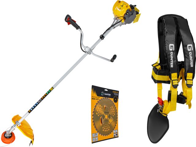 мотокоса gunter msg-435 (4 такт, 0.95 квт, 35.8 см3, легкий запуск, диск 255х25.4 мм, 40 зуб., ремень двухлямочный, вес 8 кг) gu2411-2 от BTSprom.by