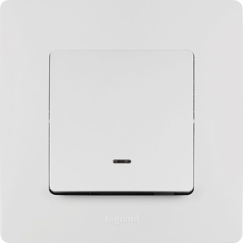  Выключатель 1-кл. СП Etika 10А IP20 250В 10AX с подсветкой/индикацией безвинтов. зажимы механизм бел. IEK 672203 фото в каталоге от BTSprom.by