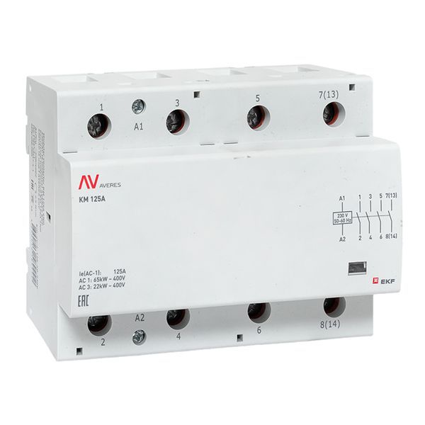 контактор модульный км 100а 4no 230в ac (6 мод.) averes ekf km-av-6-100-40-230v от BTSprom.by