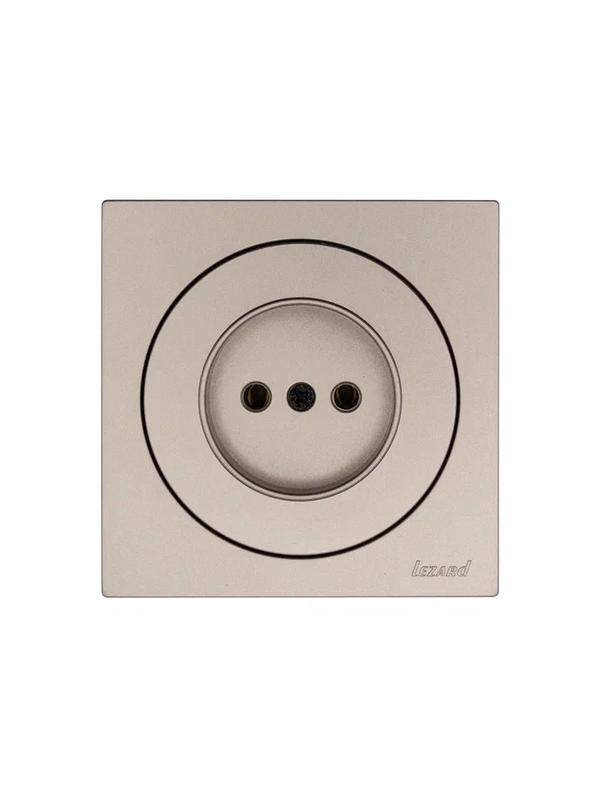  Розетка 1-м СП OSEN без заземл. ПБТ механизм титан LEZARD 743-3788-121B фото в каталоге от BTSprom.by