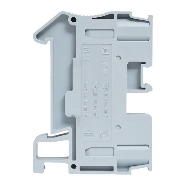  Колодка клеммная 6 Push-in пружинная сер. EKF PIT-6 фото в каталоге от BTSprom.by